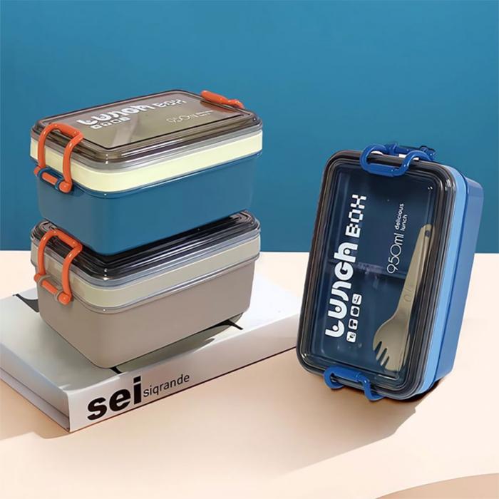 北歐長方形雙層飯盒(9
